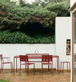 HAY Balcony bänk, 114 x 52 cm, järnröd