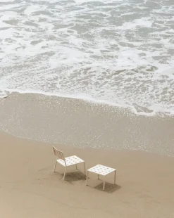 HAY Balcony lågt bord, 50 x 51,5 cm, kritbeige