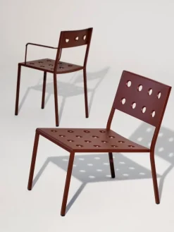 HAY Balkong lounge stol, järnröd