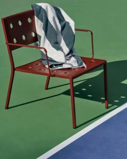 HAY Balkong loungefåtölj, järnröd