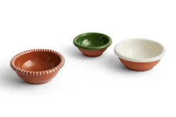 HAY Barro salladsskål, L, naturlig terrakotta med ränder