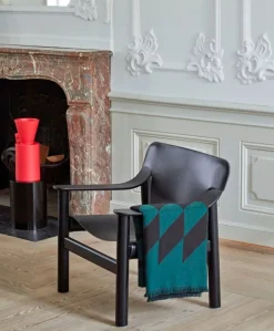 HAY Bernard fåtölj, svart ek - svart läder