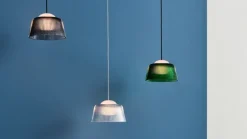 HAY Brim, pendellampa, 24,5 cm, rökt grått glas