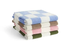 HAY Check badhandduk, 70 x 136 cm, himmelsblå