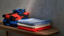 HAY Check handduk, 50 x 90 cm, koboltblå