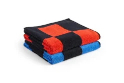 HAY Check handduk, 50 x 90 cm, vallmoröd