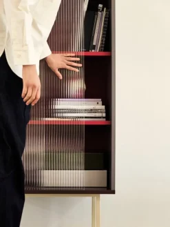 HAY Colour Cabinet m/ glasdörrar, hög, flerfärgad