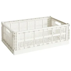 HAY Colour Crate, L, återvunnen plast, off-white