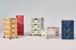 HAY Colour Crate, L, återvunnen plast, mint
