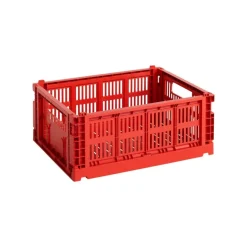 HAY Colour Crate, M, återvunnen plast, röd
