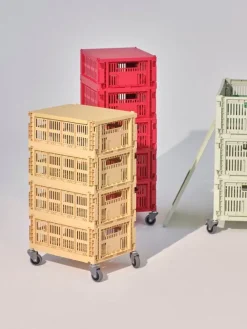 HAY Colour Crate, M, återvunnen plast, röd