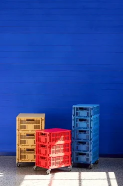 HAY Colour Crate, M, återvunnen plast, röd