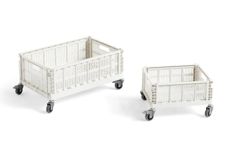 HAY Colour Crate, M, återvunnen plast, off-white
