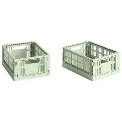 HAY Colour Crate Mini, 2-pack, mint