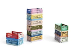 HAY Colour Crate Mix, S, återvunnen plast, mörkblå