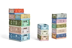HAY Colour Crate Mix, S, återvunnen plast, mörkblå