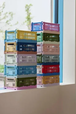 HAY Colour Crate Mix, S, återvunnen plast, mörkblå