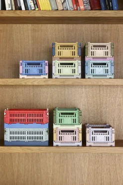 HAY Colour Crate Mix, S, återvunnen plast, golden yellow