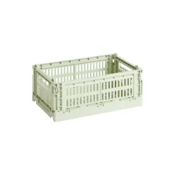 HAY Colour Crate, S, återvunnen plast, mint