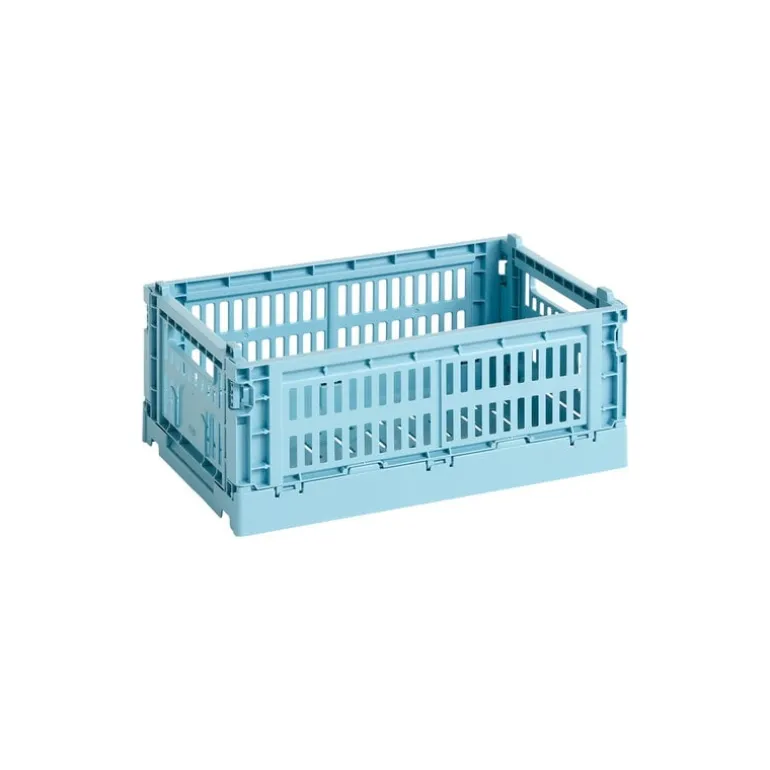 HAY Colour Crate, S, återvunnen plast, ljusblå