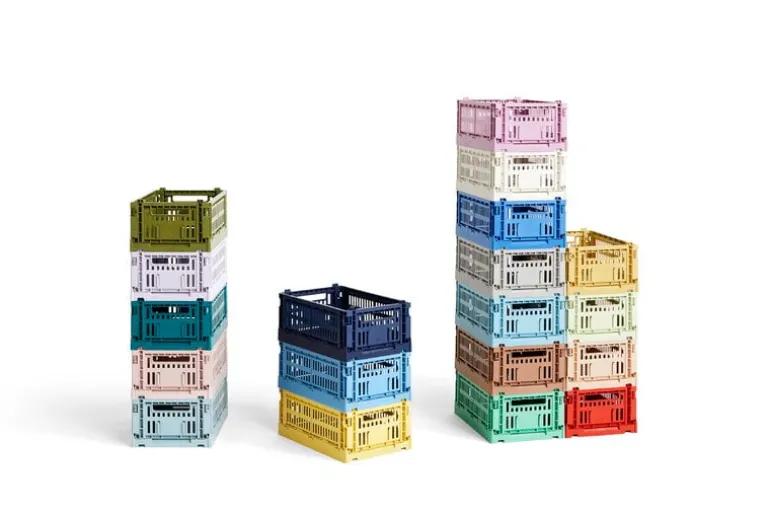 HAY Colour Crate, S, återvunnen plast, ljusblå