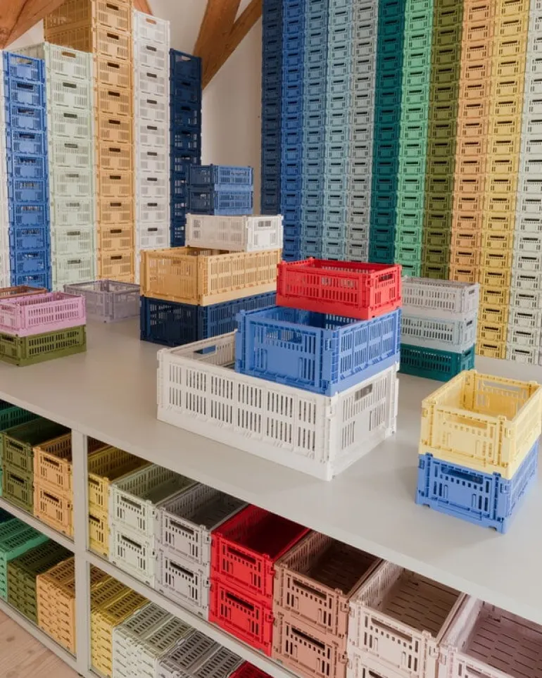 HAY Colour Crate, S, återvunnen plast, ljusblå