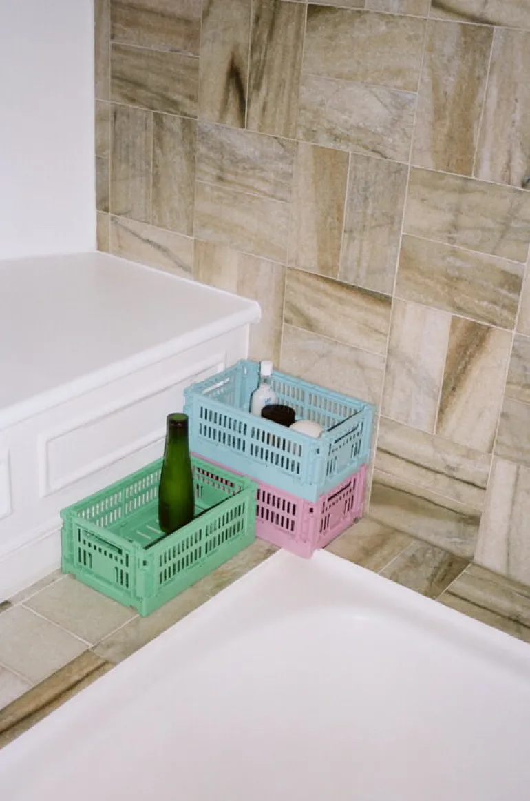 HAY Colour Crate, S, återvunnen plast, ljusblå