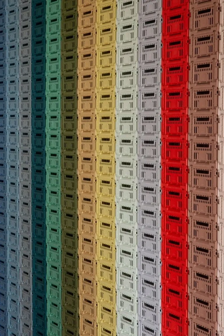 HAY Colour Crate, S, återvunnen plast, ljusblå