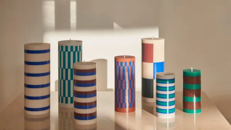 HAY Column ljus, S, grön - brun