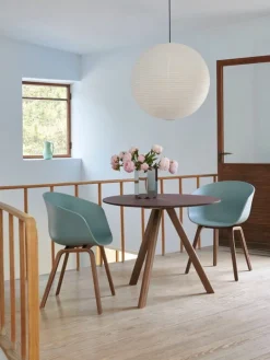 HAY CPH20 2.0 bord, 90 cm, lackad valnöt - lackad valnötsfaner