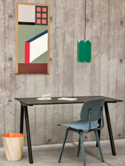 HAY CPH90 2.0 skrivbord, 130 x 65 cm, svart ek - svart ekfaner