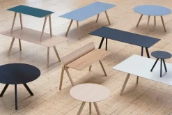 HAY CPH10 2.0 skrivbord, 160 x 80 cm, lackad ek - grå linoleum