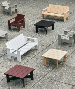 HAY Crate lågt bord, 75,5 x 75,5 cm, iron red