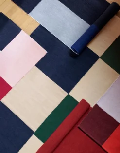 HAY Ethan Cook Flat Works matta, 200 x 300 cm, persikogrön rutig