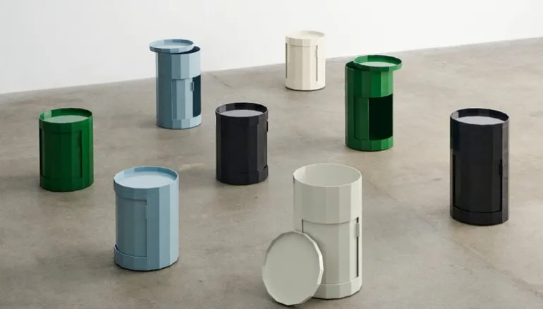 HAY Facet, skåp, högt, antracit