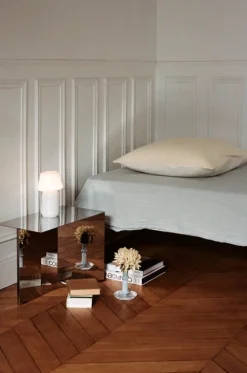 HAY Flare Stripe Milk ljusstake, grön