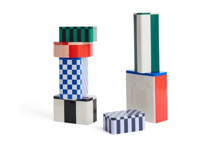 HAY Förvaringsburk i plåt, S, grön - mörkblå