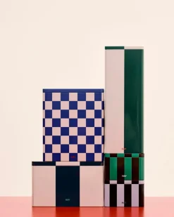 HAY Förvaringsburk i plåt, S, grön - mörkblå