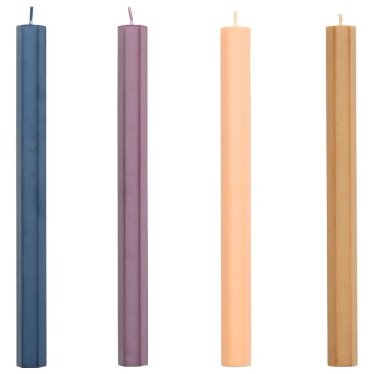 HAY Hexagon ljus, 4-pack, mörk