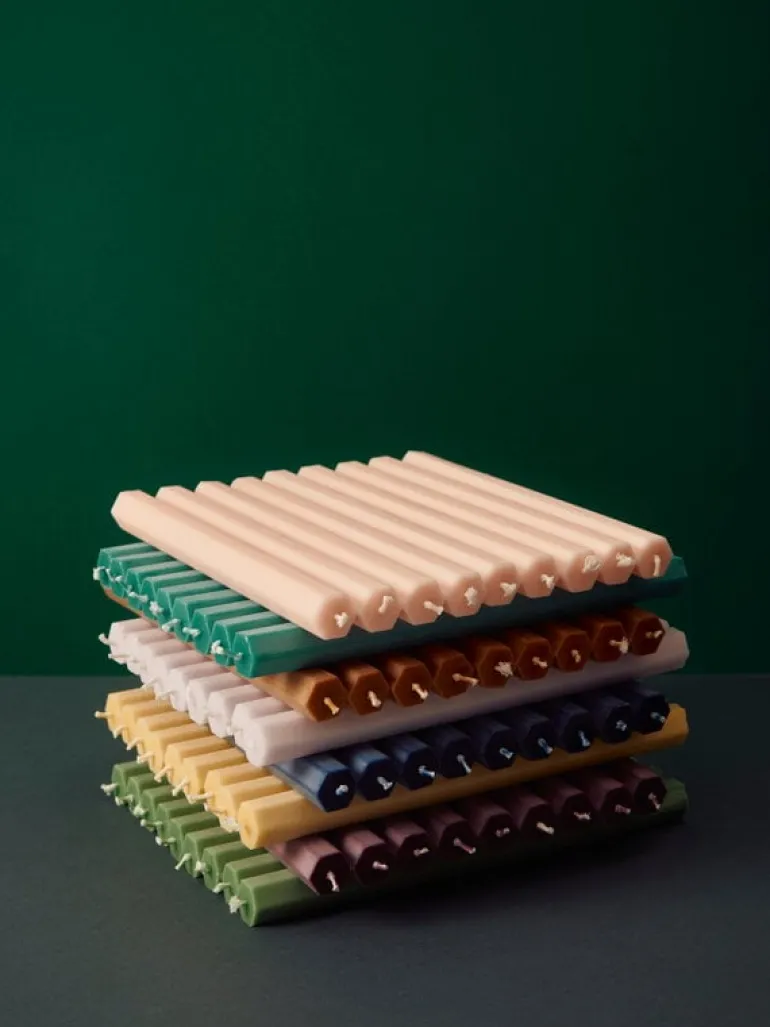 HAY Hexagon ljus, 4-pack, mörk