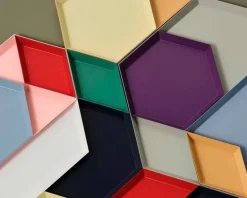 HAY Kaleido bricka M, karamellfärg