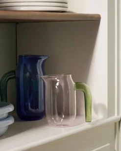 HAY Kanna med grönt handtag, L, rosa