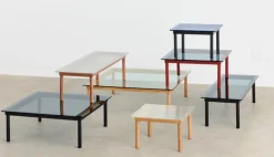 HAY Kofi bord 80 x 80 cm, lackad ek - räfflat glas