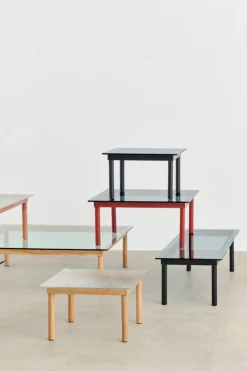 HAY Kofi bord 60 x 60 cm, lackerad ek - transparent glas