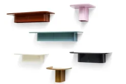 HAY Korpus hylla L, 7 krokar, tegelröd