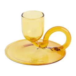 HAY Ljusstake Tiny, böjd, gul