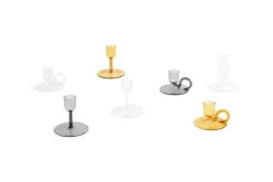 HAY Ljusstake Tiny, böjd, gul