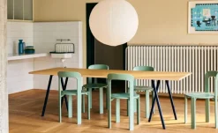 HAY Loop Stand bord, 200 cm, djupblå - lackerad ek