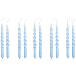 HAY Mini Swirl ljus, 10 st, ljusblå