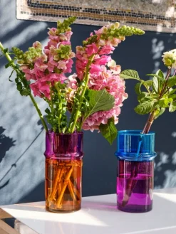 HAY Moroccan vas, S, rosa - blå